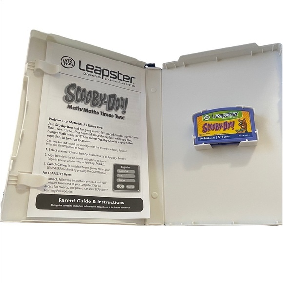 Leapster Scooby Doo Math Times Two K-2nd Gr Equations Multiplication Learn Game - Picture 5 of 6